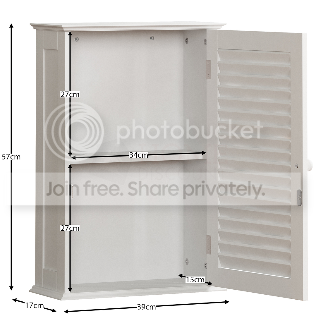 Badezimmer Wandschrank Einzel Tür Montage Weiß MDF Aufbewahrung Schrank